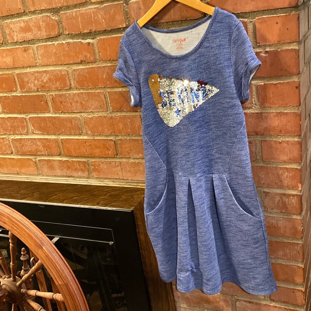 Cat & Jack pizza flip sequin dress
